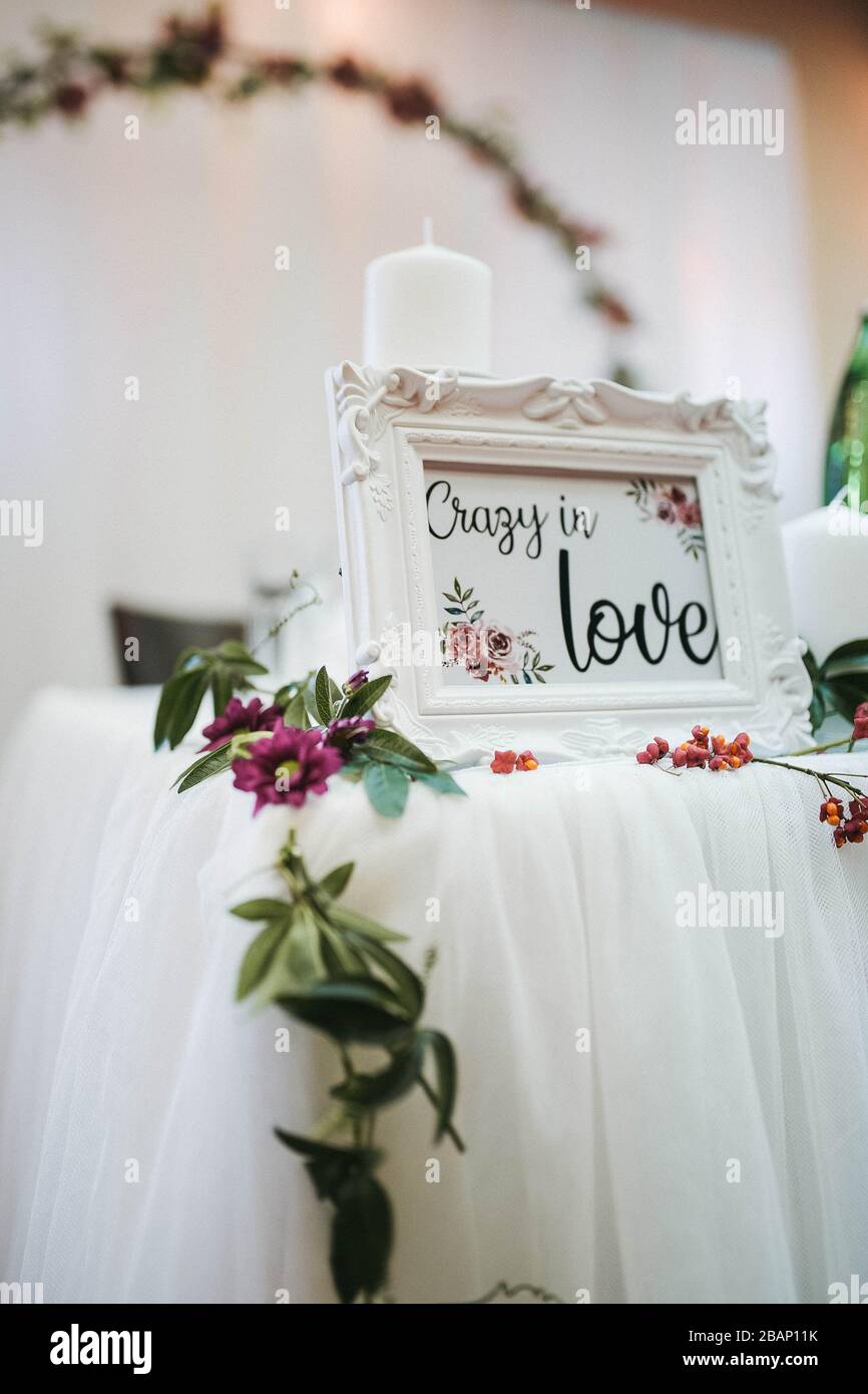 Bacheca decorativa per un giorno speciale Foto Stock