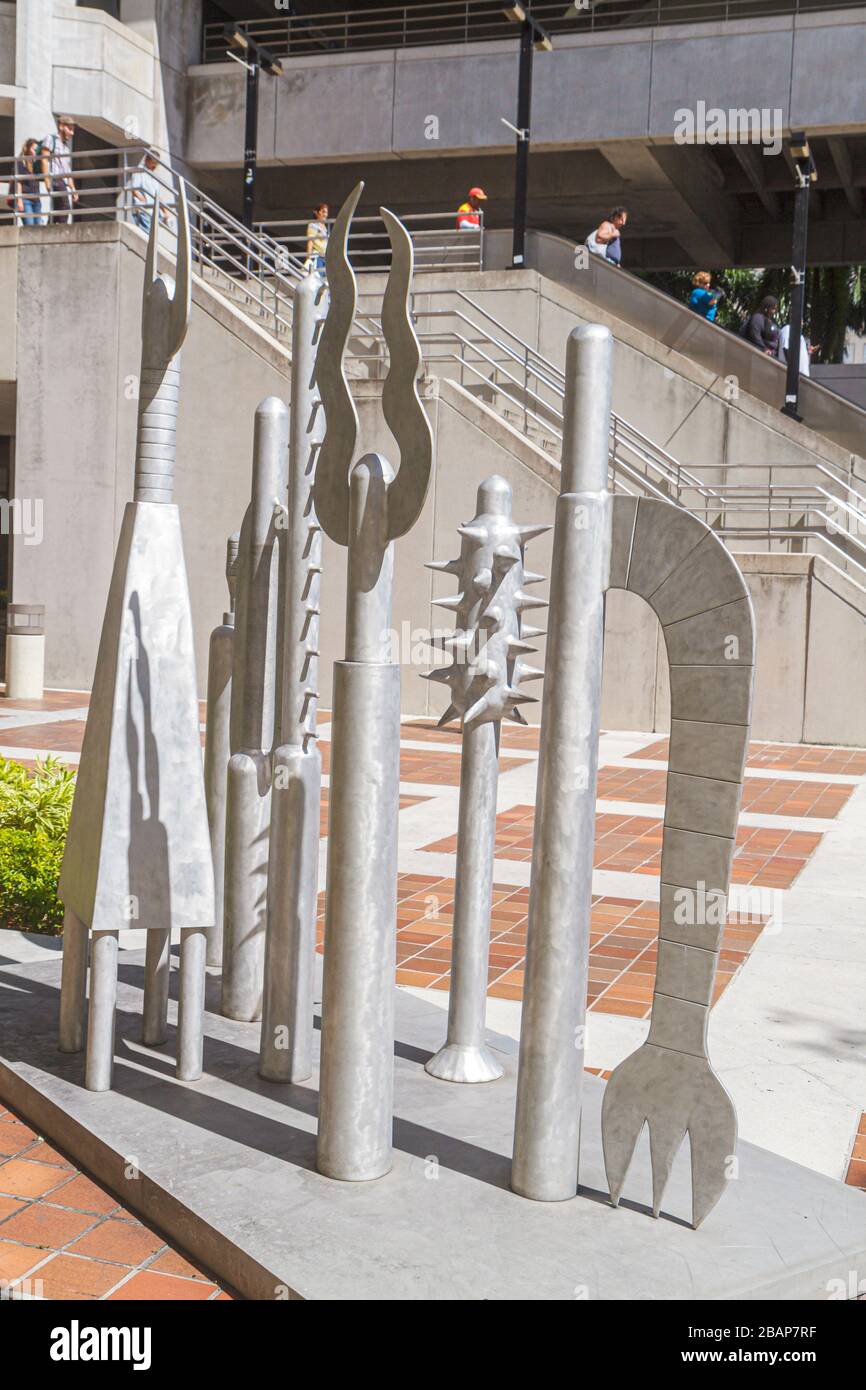 Miami Florida, Stephen P. Clark Government Center, centro, arte pubblica, arte, arte, scultura, centro, visitatori viaggio turismo turistico viaggio l Foto Stock