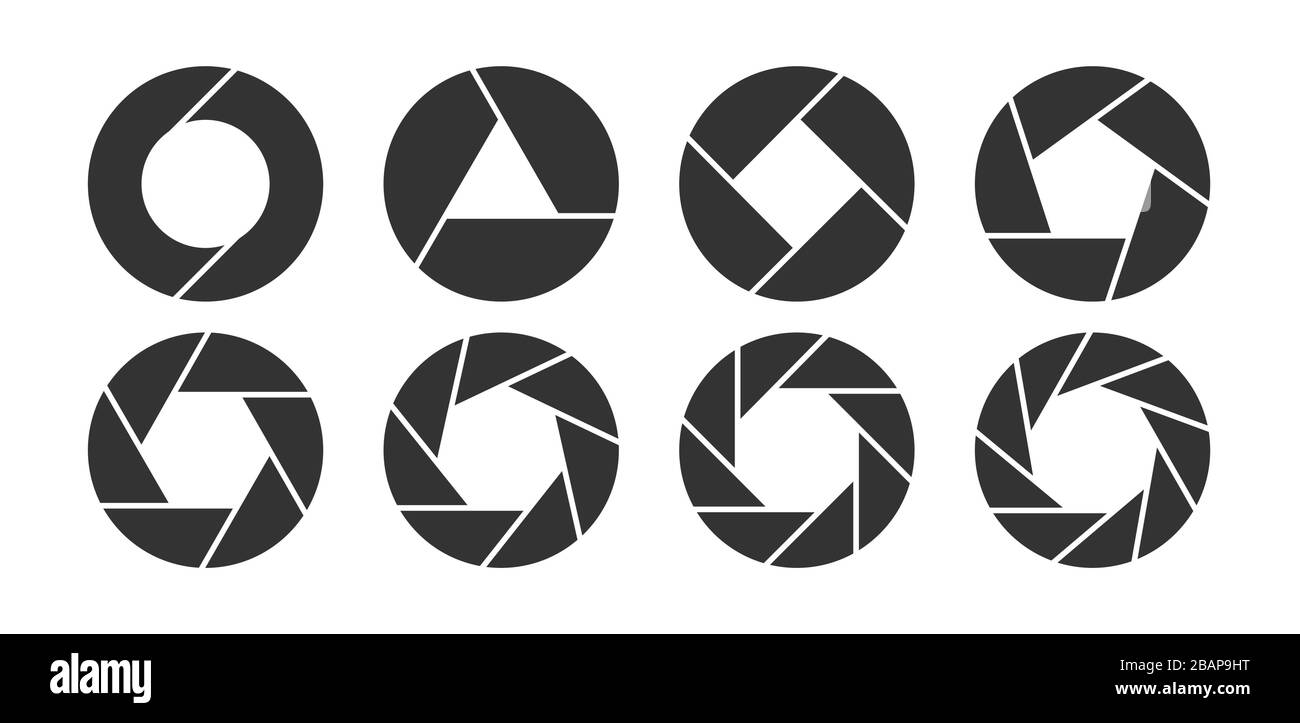 il cerchio è diviso in 2, 3, 4, 5, 6, 7, 8, settori. Modello per infografica, piano, diagramma e finanza. Semplice illustrazione delle scorte Illustrazione Vettoriale