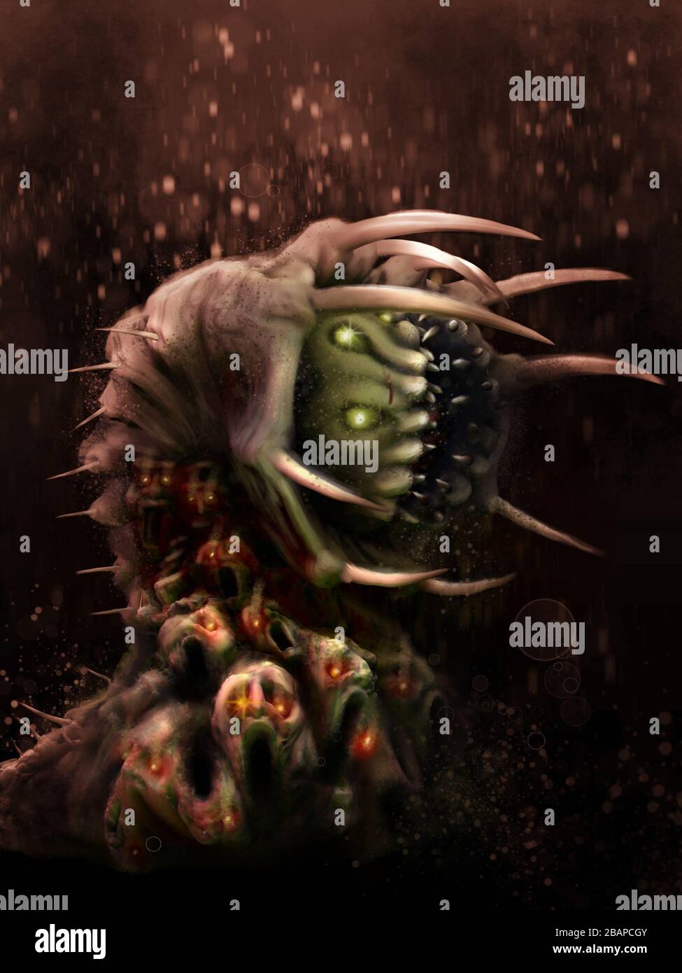 3d Demon Monster, pittura digitale Foto Stock