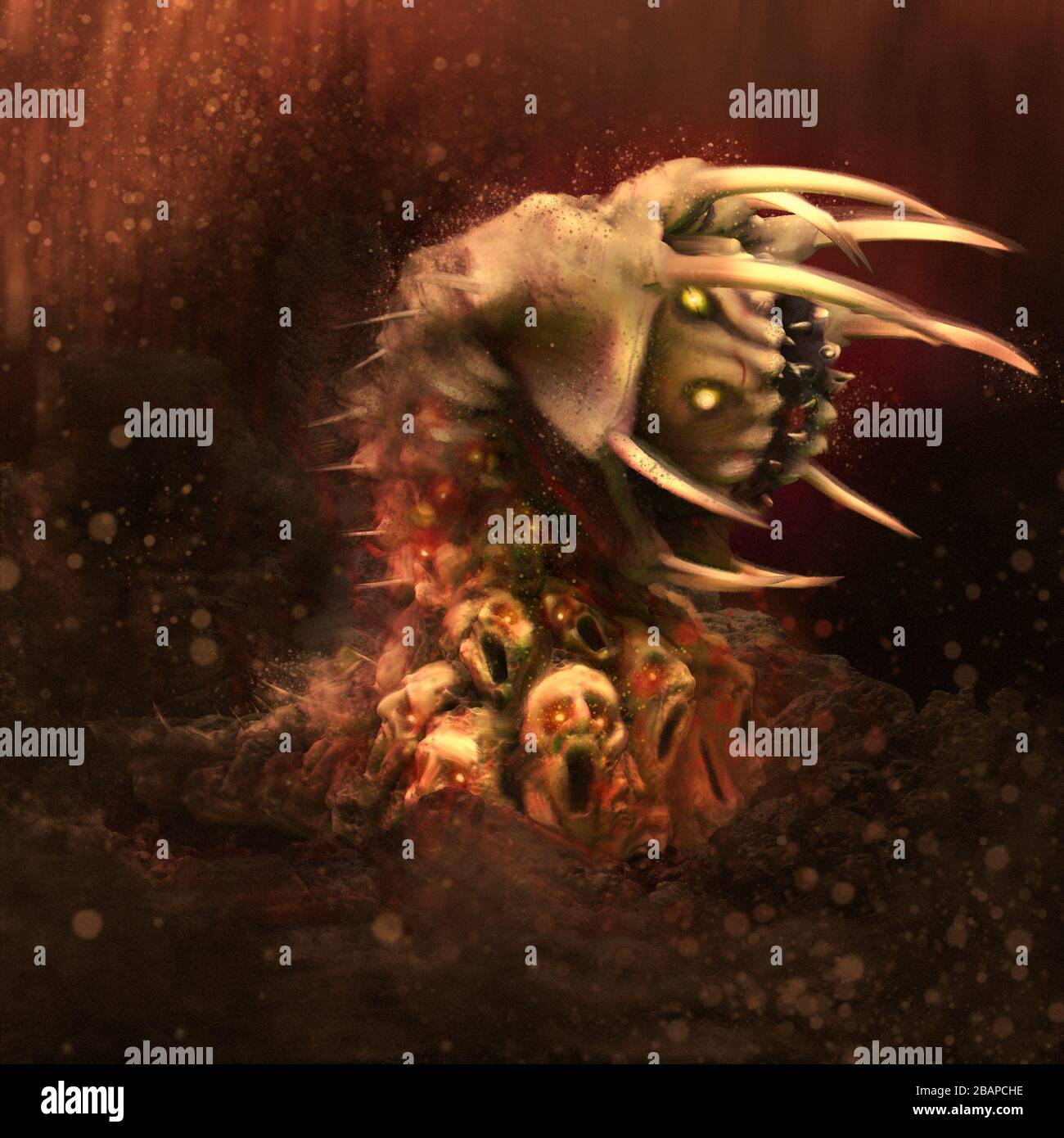 3d Demon Monster, pittura digitale Foto Stock