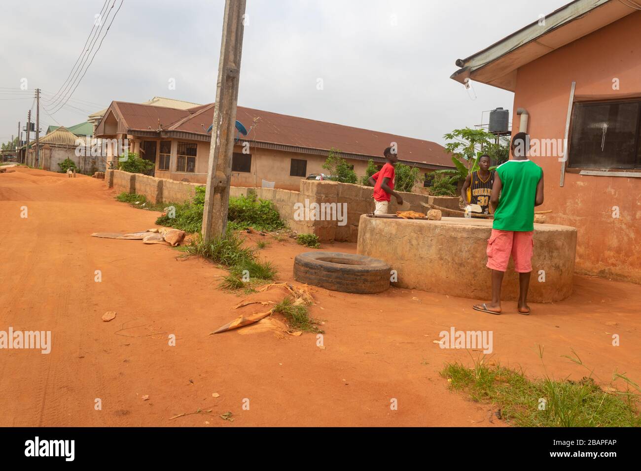 Il virus Conora, noto anche come COVID19, causa la quarantena in paesi africani come la Nigeria Foto Stock