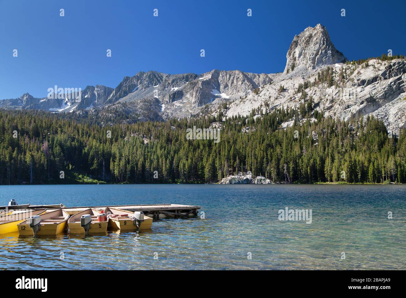 Lago George a Mammoth Lakes, Mono County, California, Stati Uniti. Foto Stock