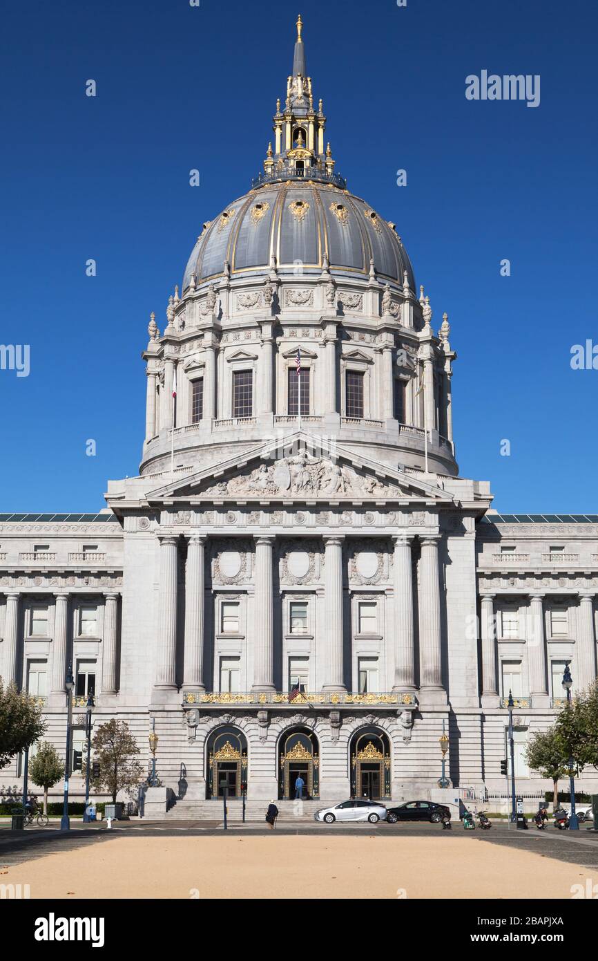 Golden Dome del Municipio di San Francisco, San Francisco, California, Stati Uniti. Foto Stock