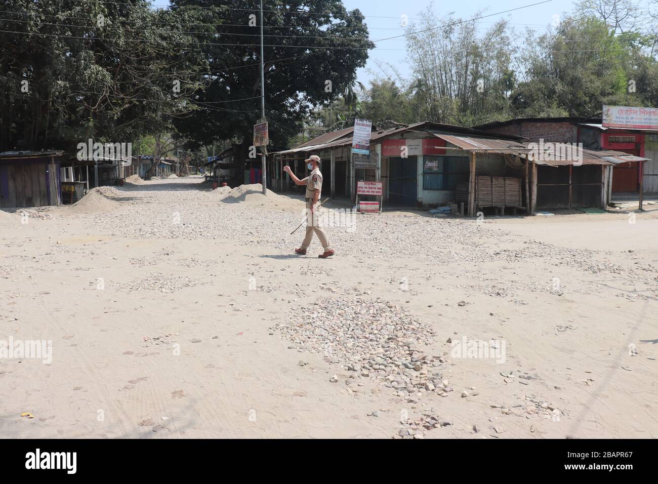 Majuli durante il blocco. Foto Stock