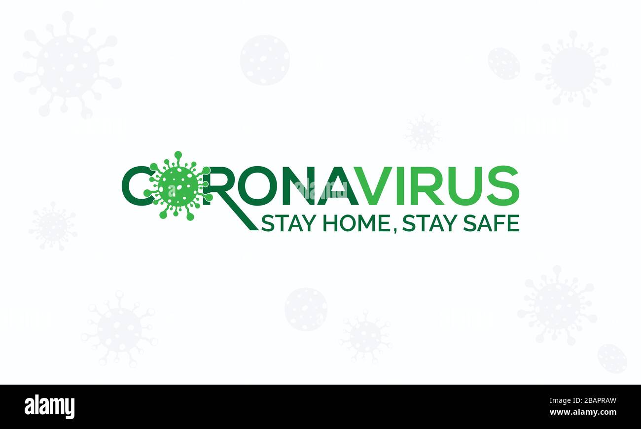 Coronavirus (COVID-19) Social Awareness Design. 2019-nCov / Novel Corona Virus Awareness Typography Vector Template Illustrazione Vettoriale