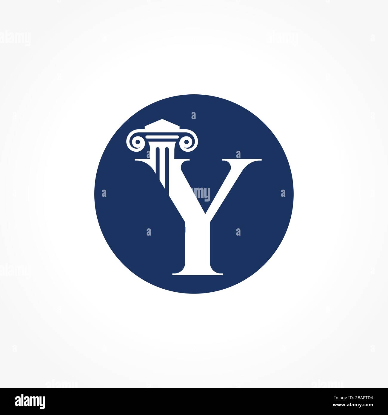 Lettera legale e legale Y Logo con modello vettoriale Creative Modern Circle. Lettera legale commerciale Y Logo Design Illustrazione Vettoriale