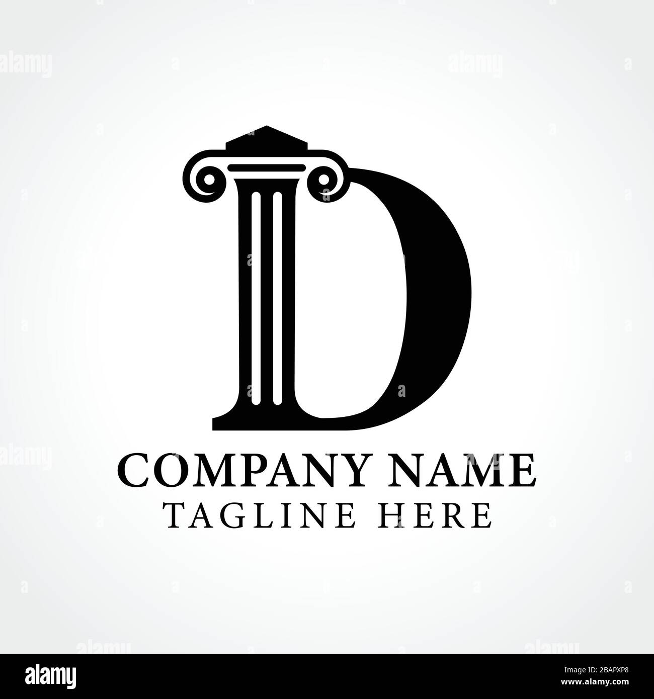Lettera legale e legale D Logo con modello vettoriale moderno creativo. Lettera legale commerciale D Logo Design Illustrazione Vettoriale