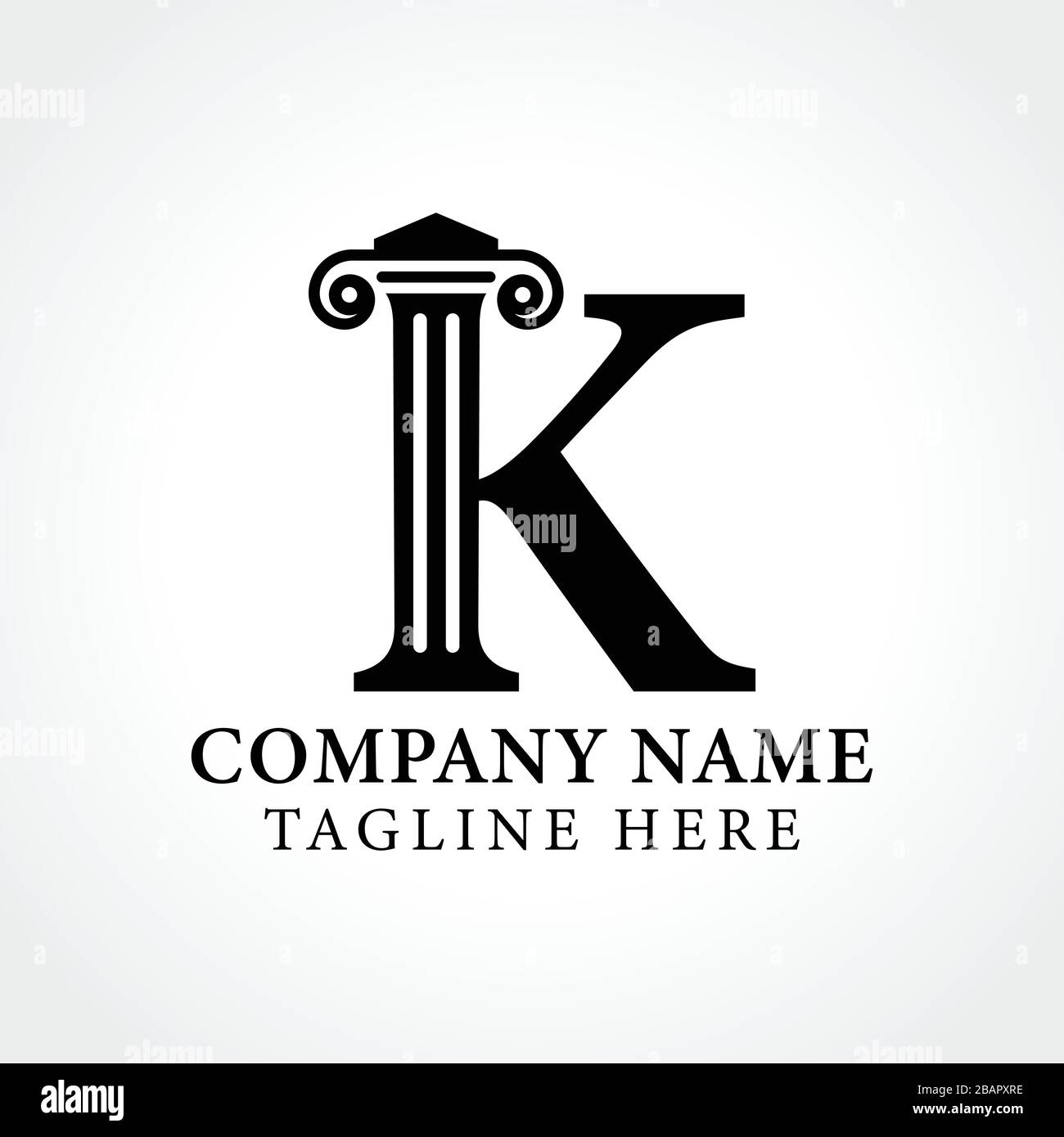 Lettera legale e legale Logo K con modello vettoriale moderno creativo. Lettera commerciale di legge K Logo Design Illustrazione Vettoriale