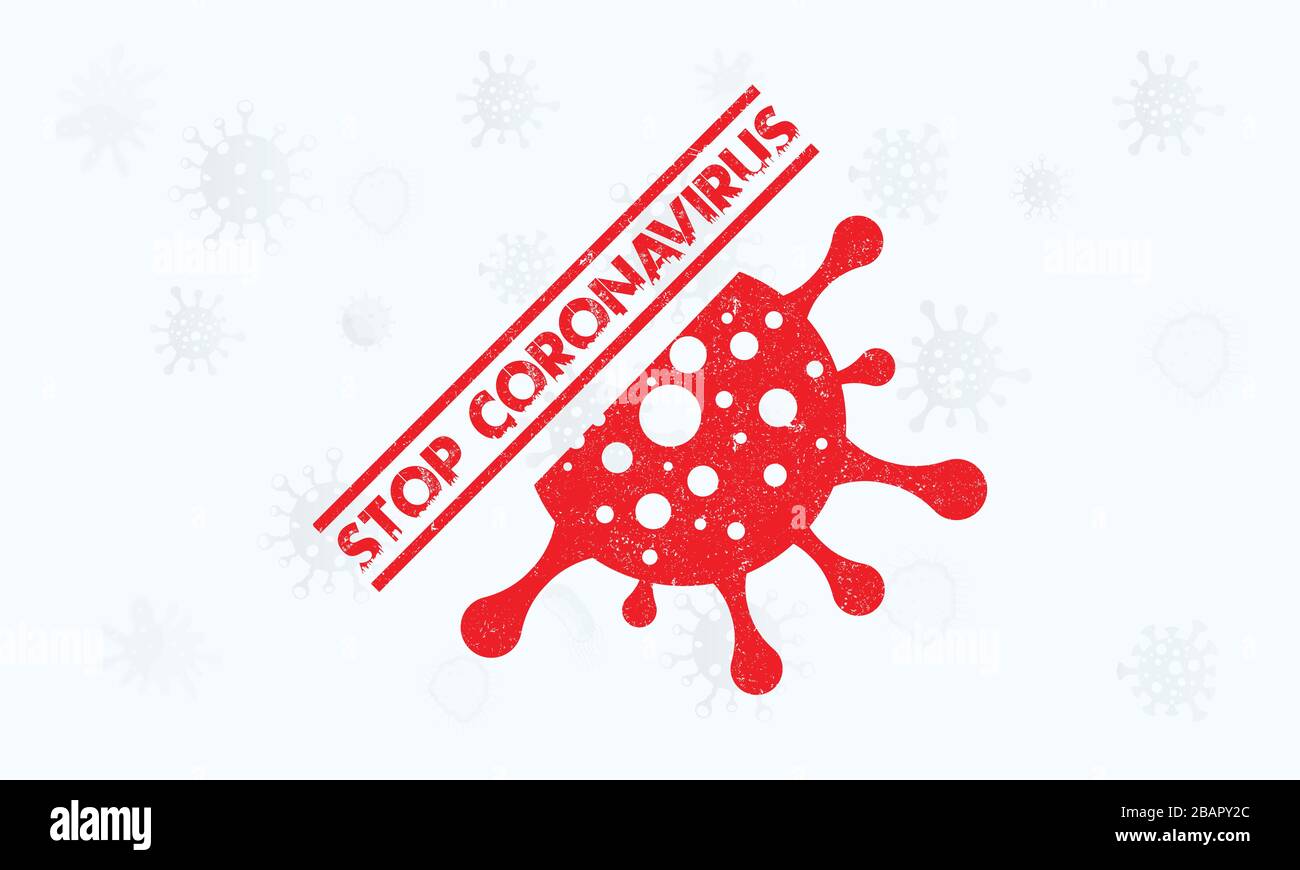 Coronavirus (COVID-19) Social Awareness Design. 2019-nCov / Novel Corona Virus Stay Home & Stay Safe Awareness Typography Vector Template Illustrazione Vettoriale