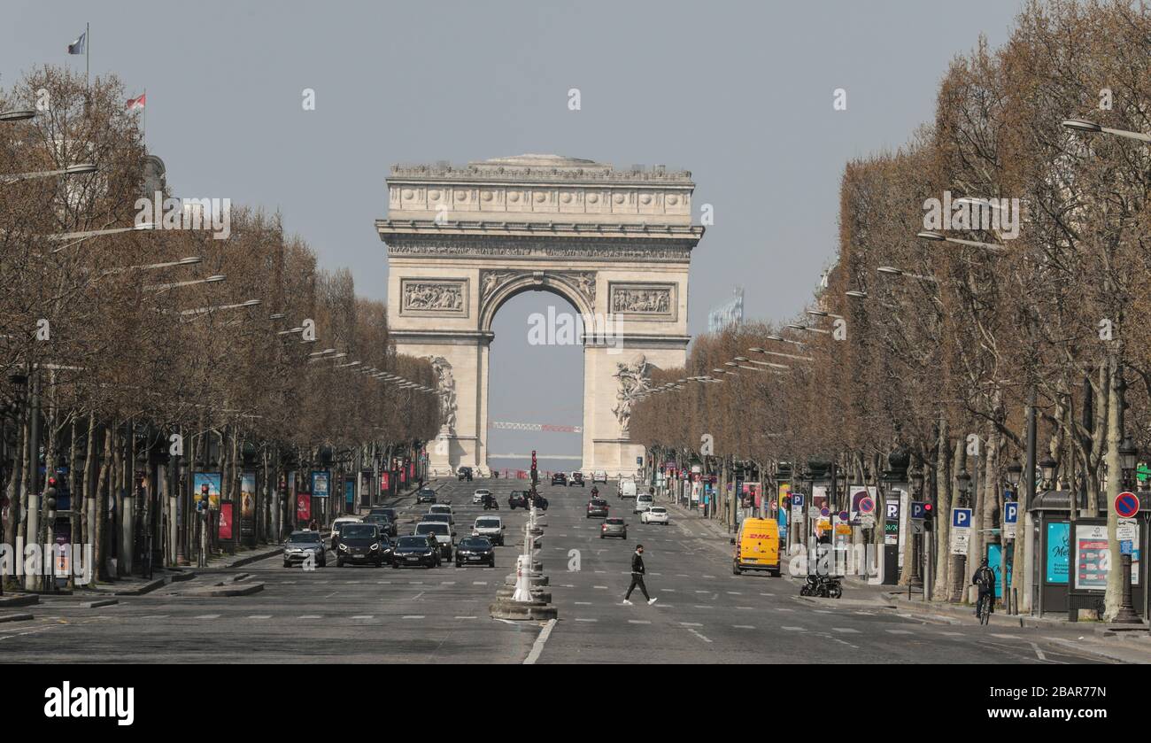 PARIGI LOCKDOWN 10TH GIORNO Foto Stock