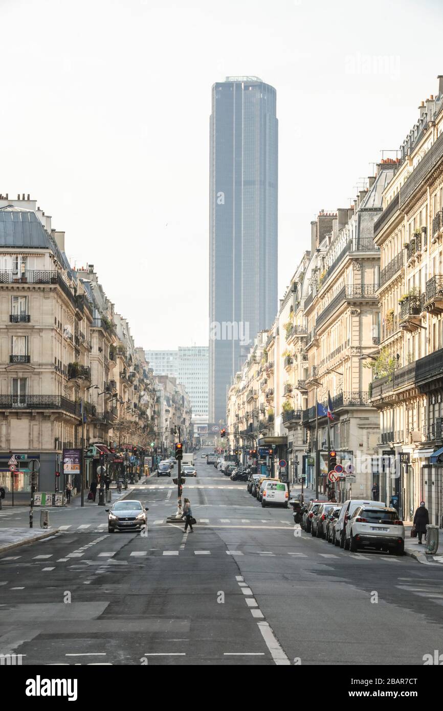 PARIGI LOCKDOWN 10TH GIORNO Foto Stock