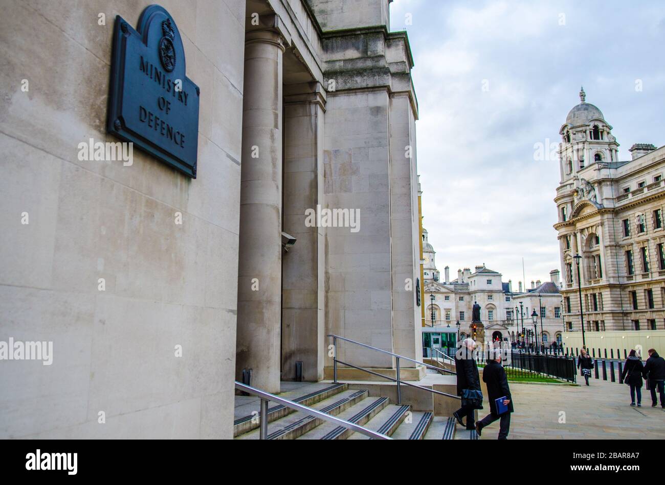 Londra- Ministero della Difesa UK Ufficio ministeriale a Whitehall. Dipartimento governativo del Regno Unito Foto Stock