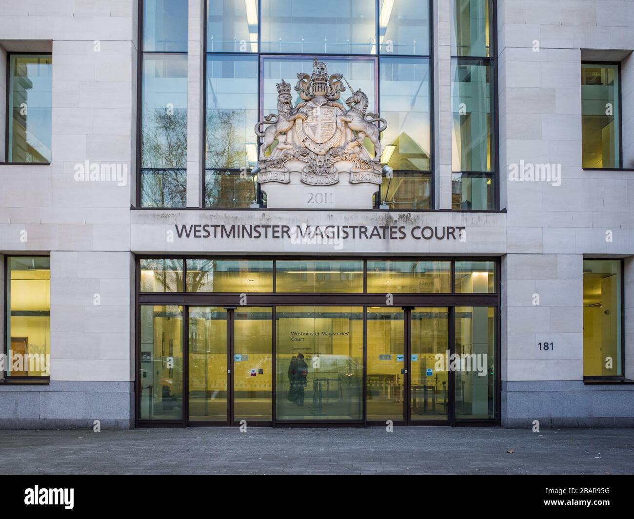 Westminster Magistrates Court su Marylebone Road, Londra. Foto Stock