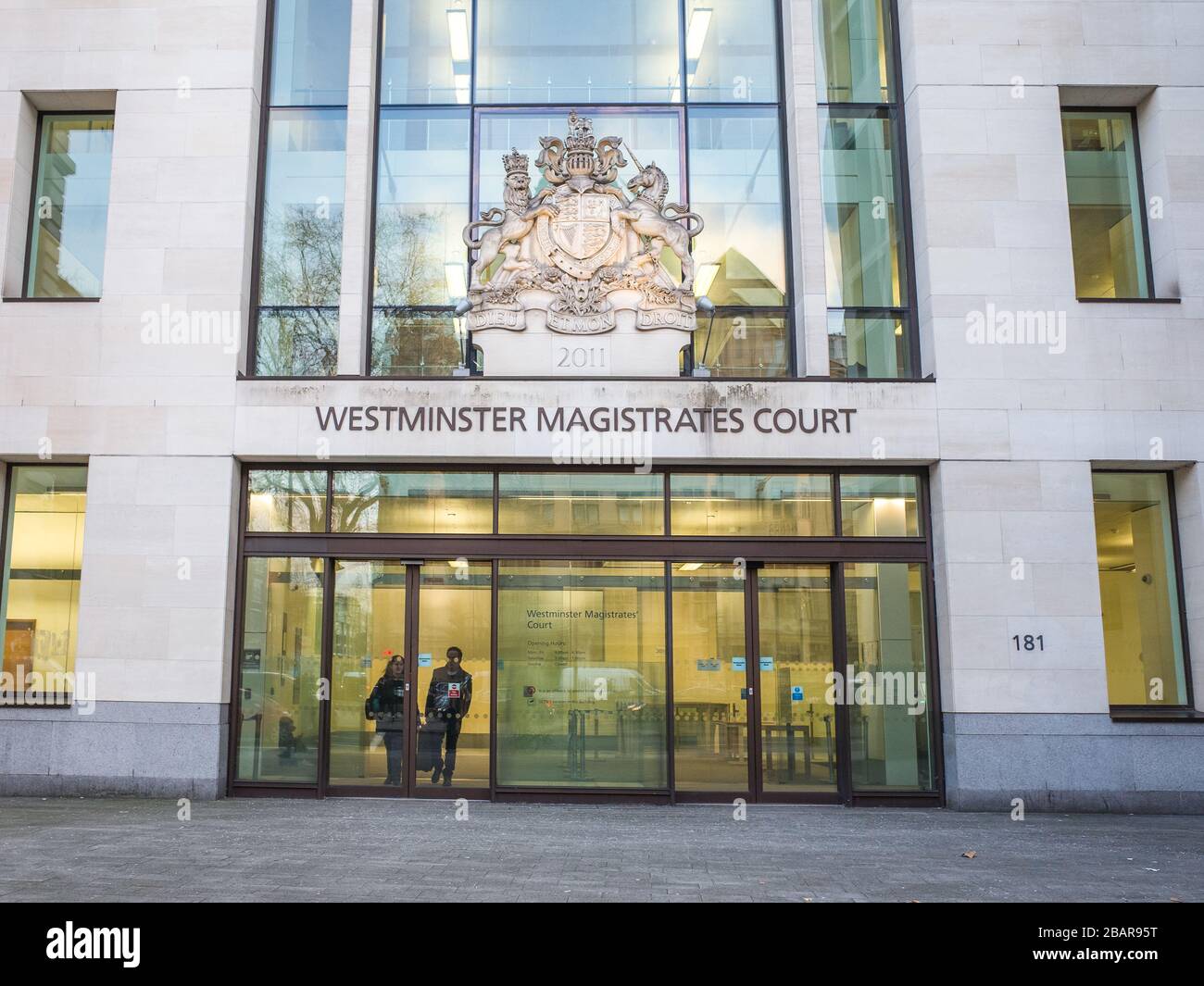 Westminster Magistrates Court su Marylebone Road, Londra. Foto Stock