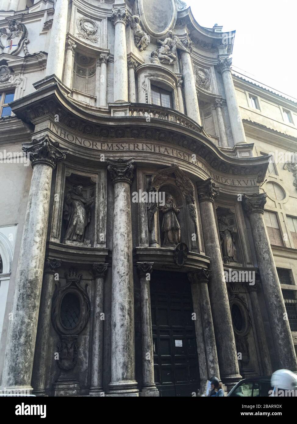 La chiesa di San Carlo alle quattro Fontane Roma - Italia Foto Stock