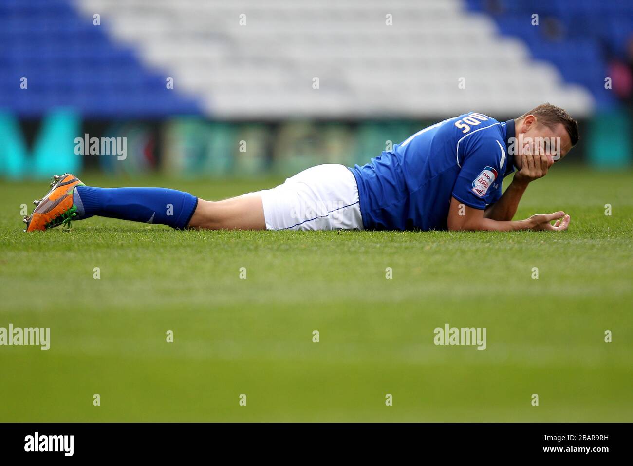 Peter Lovenkrands della città di Birmingham si innesca nel dolore Foto Stock