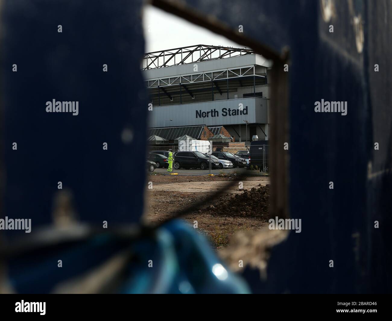 Una visione generale dei lavori di demolizione in corso accanto a White Hart Lane, dove Tottenham Hotspur progetta un nuovo stadio Foto Stock