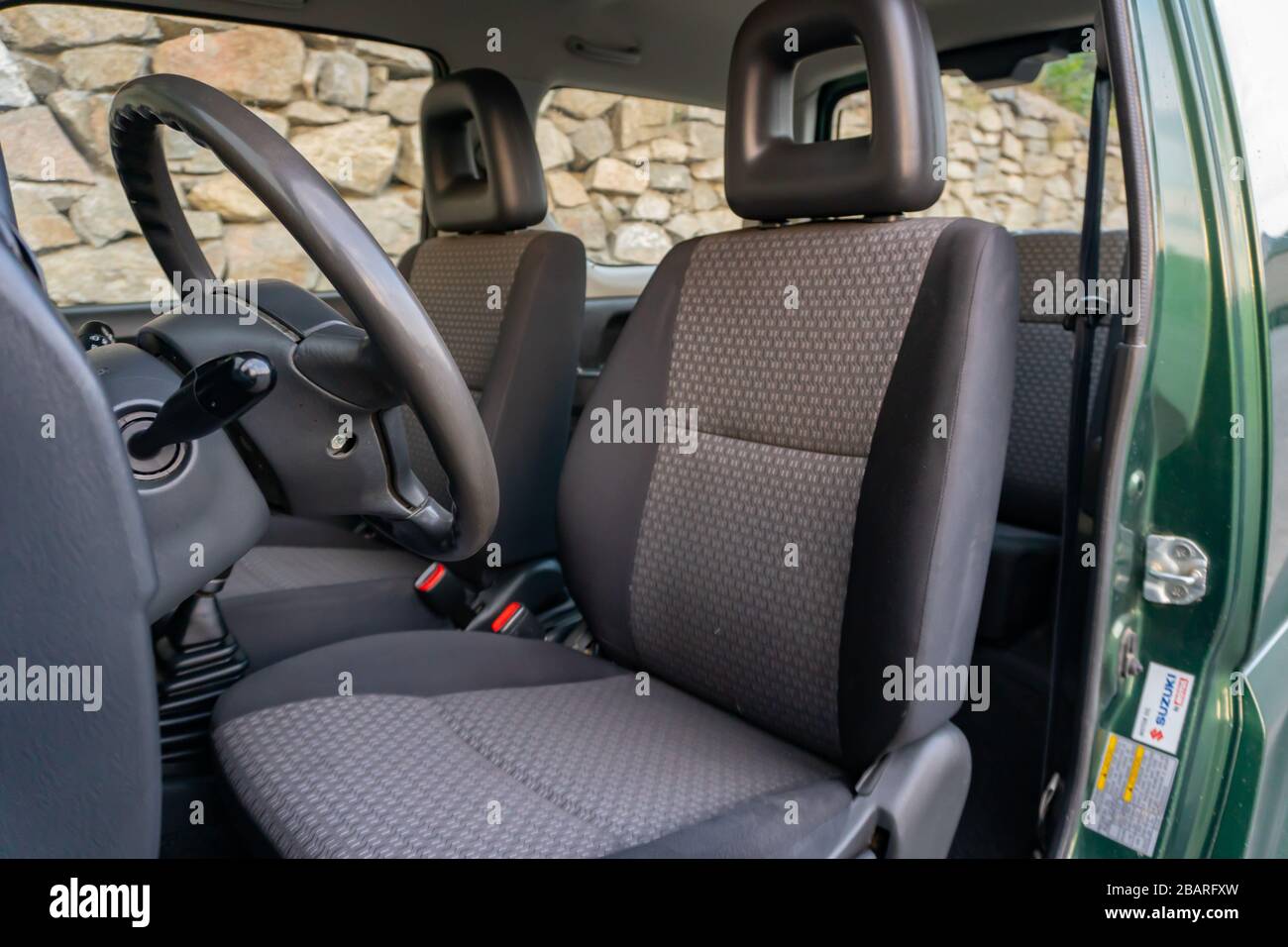 Per interni auto, parte dei sedili posteriori, chiudi Foto stock - Alamy