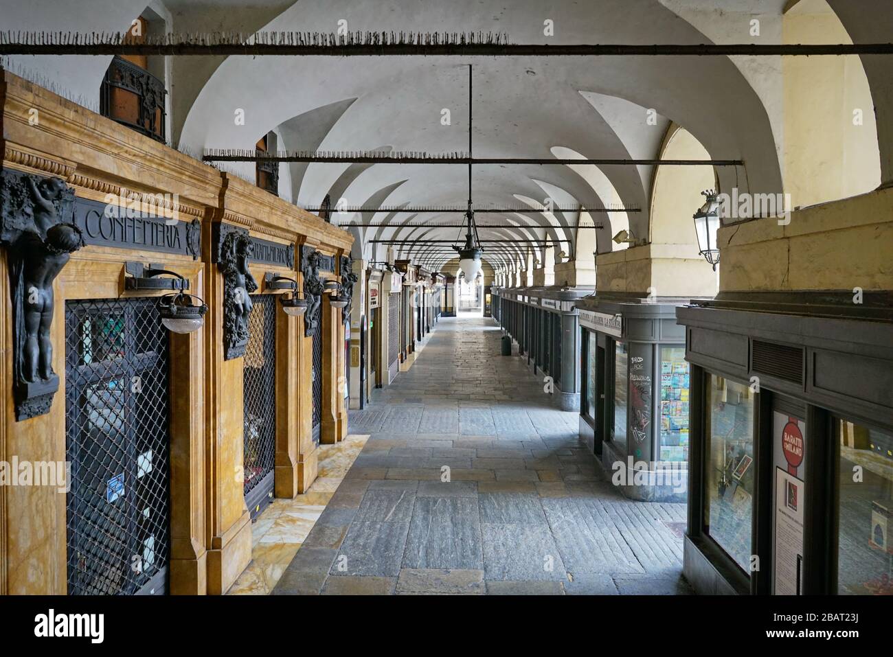 Coronavirus Impact, vuota strada del centro di Torino, Italia - Marzo 2020 Foto Stock