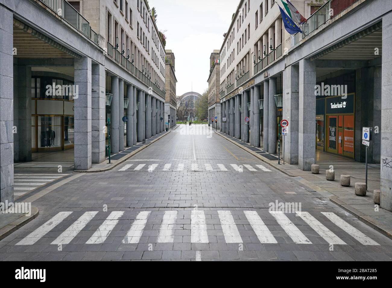 Coronavirus Impact, vuota strada del centro di Torino, Italia - Marzo 2020 Foto Stock