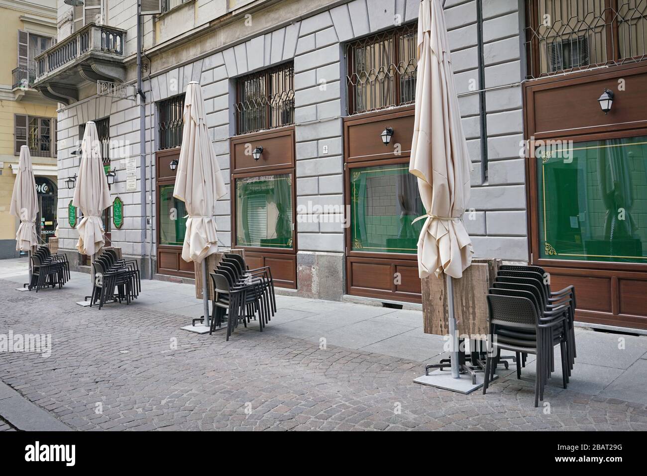 Coronavirus Impact, vuota strada del centro di Torino, Italia - Marzo 2020 Foto Stock