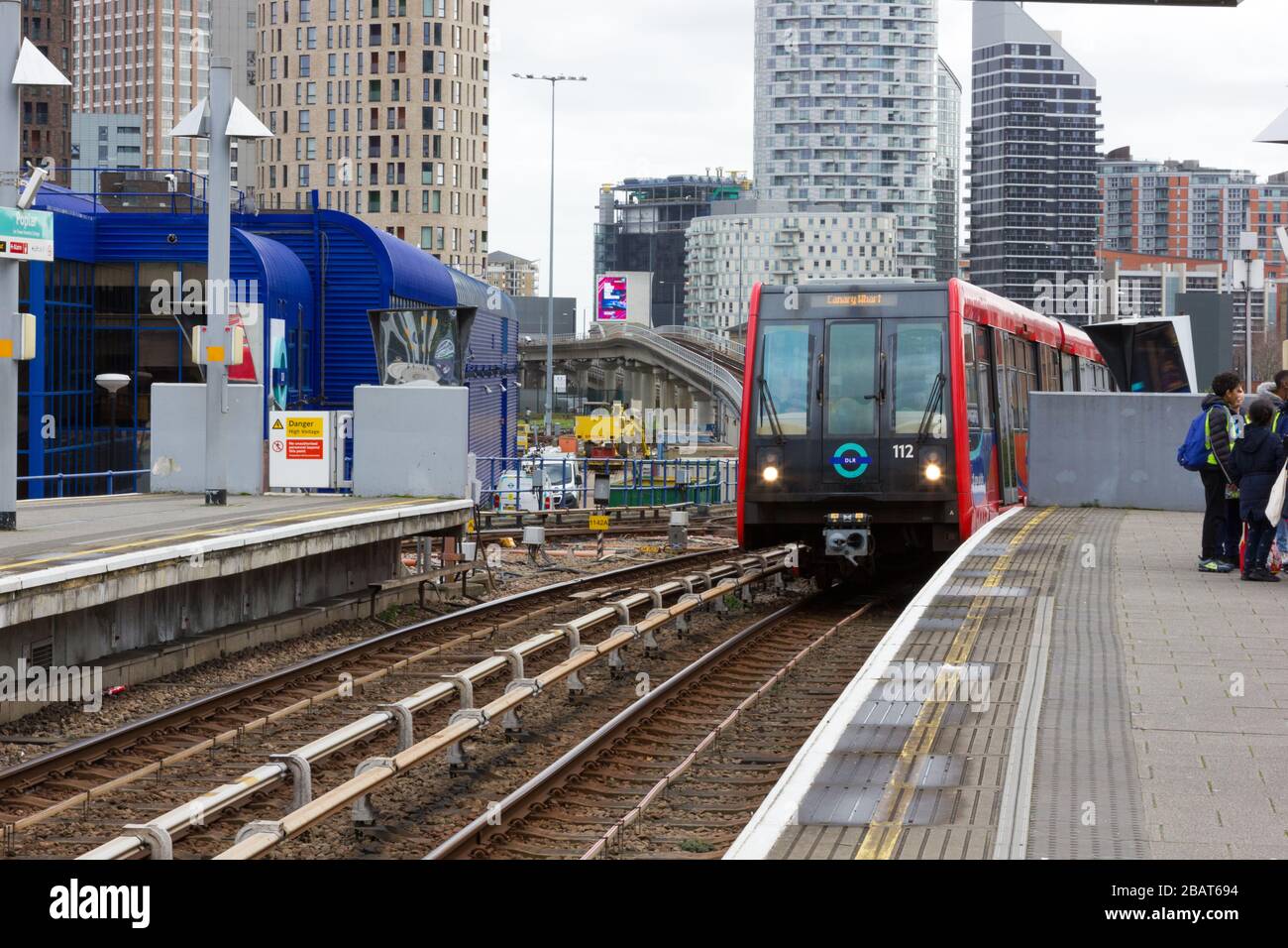 La Docklands Light Railway, Londra Foto Stock