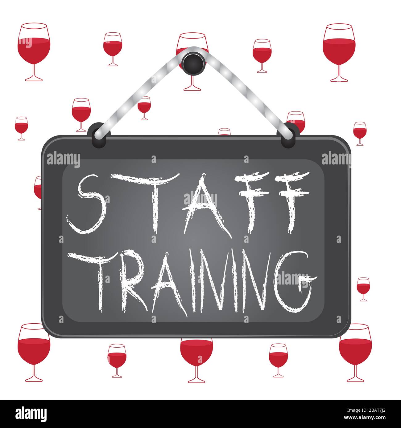 Cartello di testo che mostra la formazione del personale. Business photo che mostra il programma che aiuta i dipendenti ad apprendere specifiche conoscenze Board Fixed Nail frame striscia stringa Foto Stock