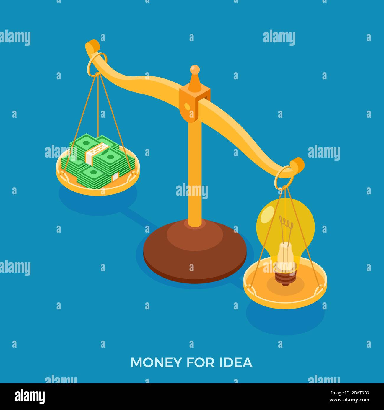 Denaro per idea concetto con scale Illustrazione Vettoriale
