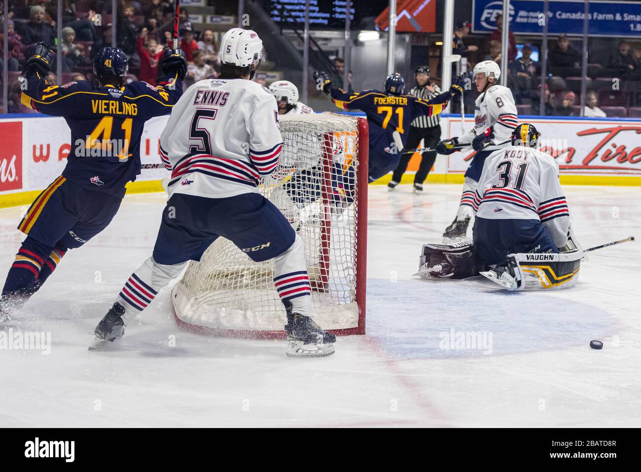 Hockey su ghiaccio Foto Stock