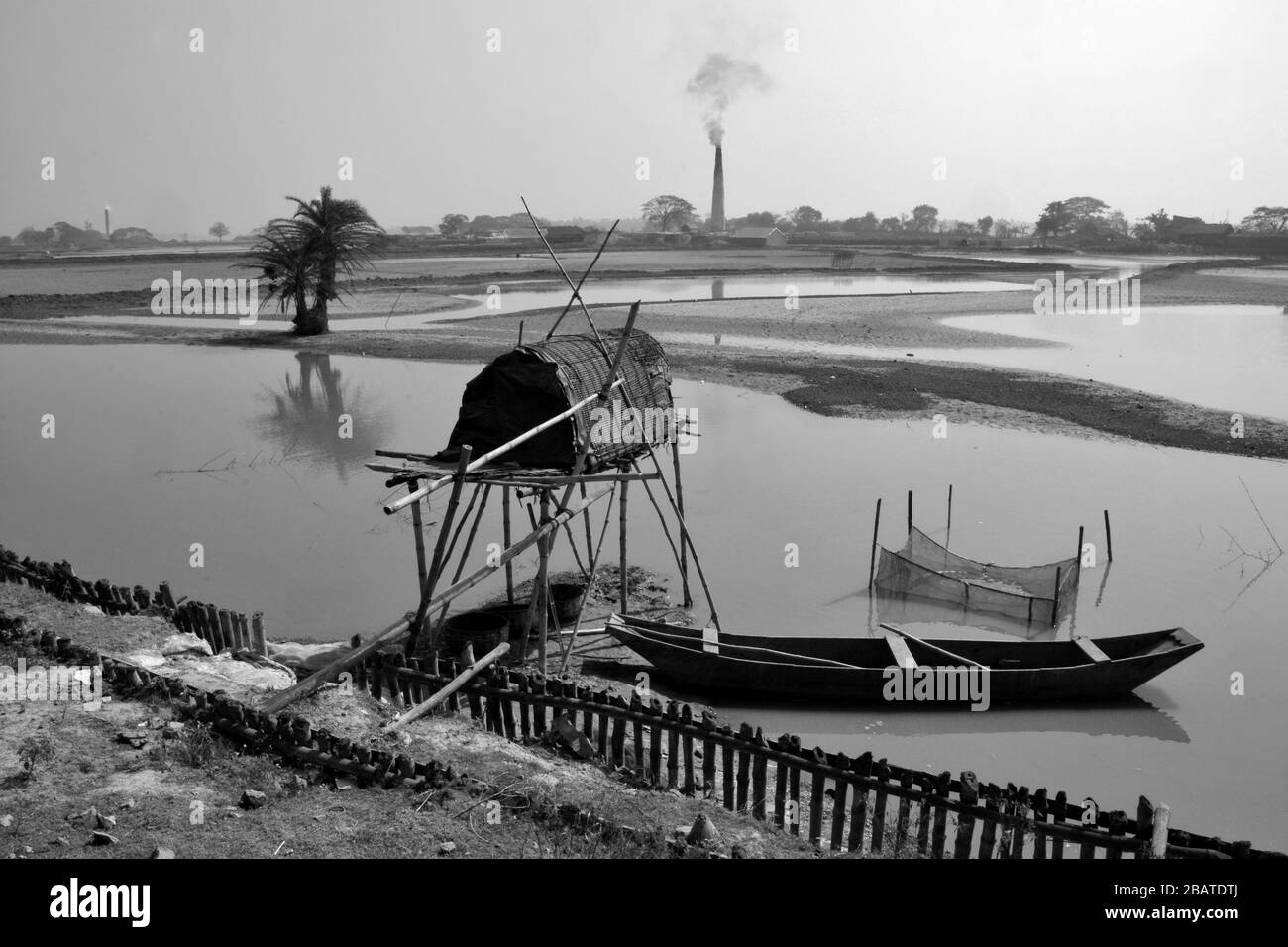 paesaggio rurale nel bengala occidentale Foto Stock