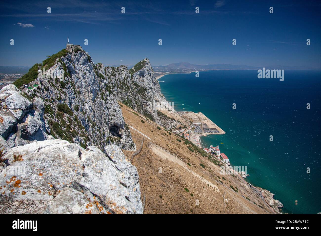 La Rocca di Gibilterra Foto Stock