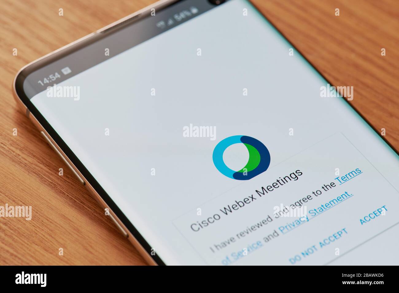 New-York , Stati Uniti - 29 marzo 2020: Avviare l'app per riunioni cisco webex nella vista ravvicinata di google Store Foto Stock