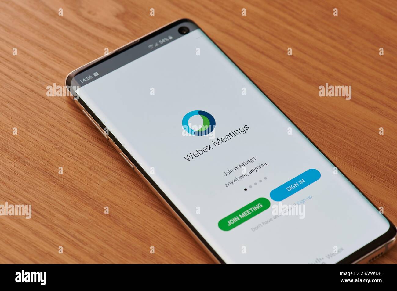 New-York , Stati Uniti - 29 marzo 2020: Accesso all'app per riunioni Cisco webex nella vista ravvicinata di google Store Foto Stock