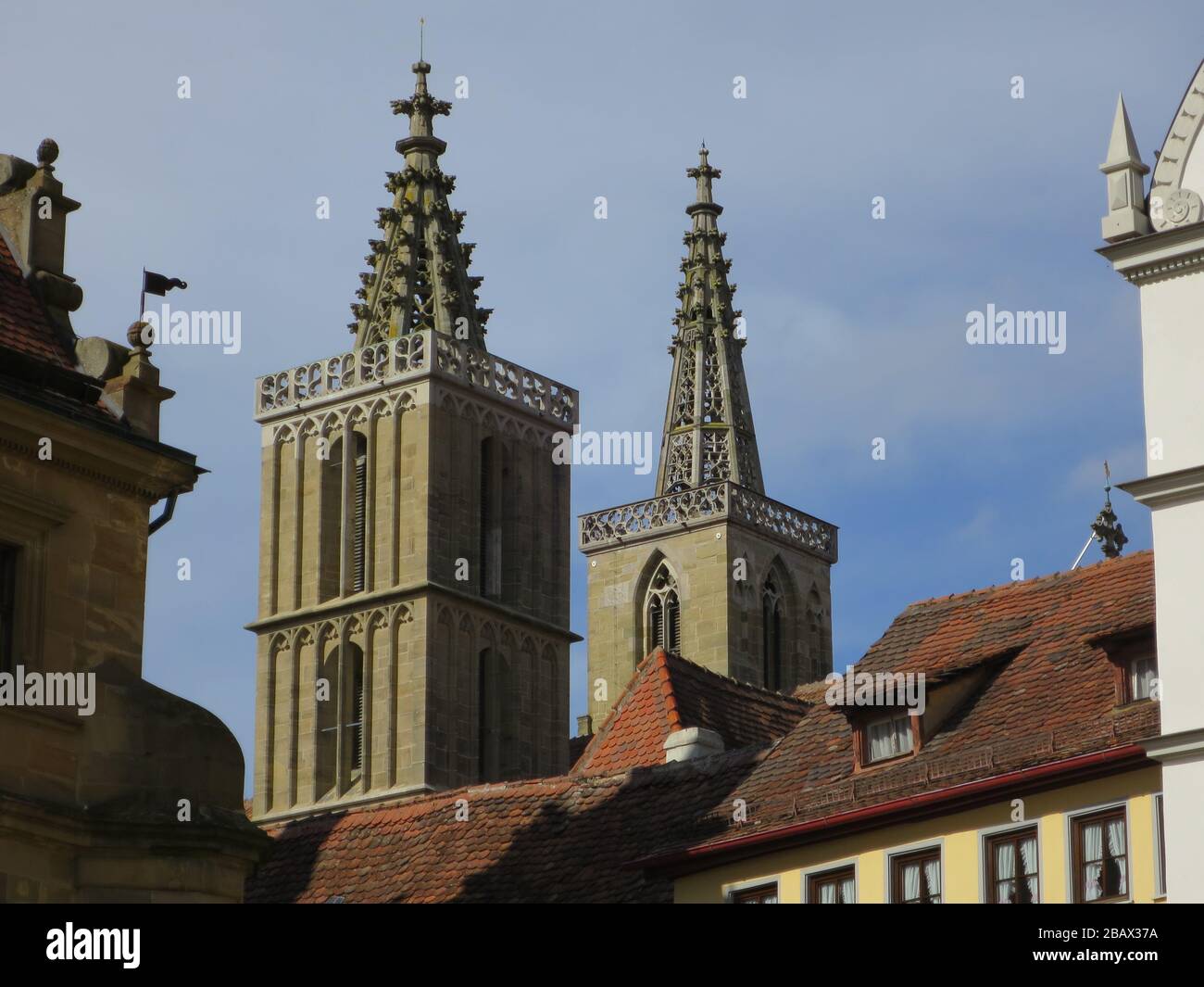 Sankt Jakob-Kirche, Rothenburg ob der Tauber, Bayern, Deutschland Foto Stock