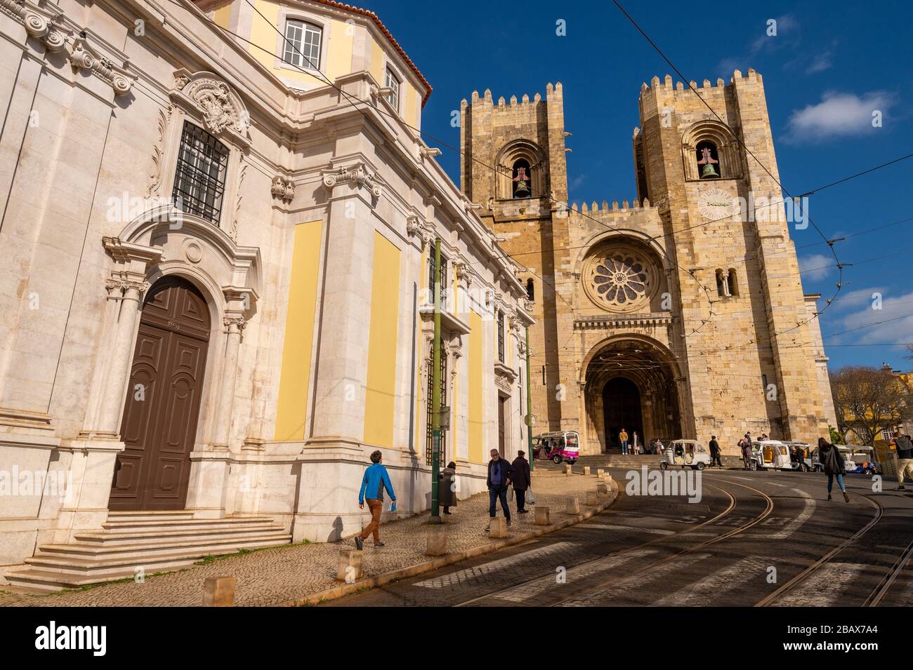 Lisbona, Portogallo - 2 marzo 2020: Cattedrale di Lisbona (sé de Lisboa) Foto Stock