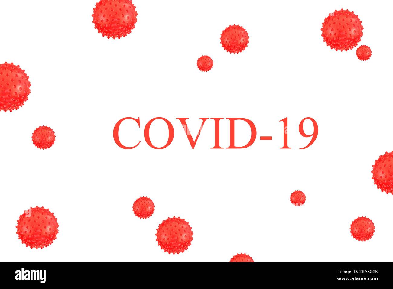 Iscrizione COVID-19, isolata su sfondo bianco, Organizzazione Mondiale della Sanità CHE ha introdotto il nome ufficiale per la nuova malattia di Coronavirus Foto Stock