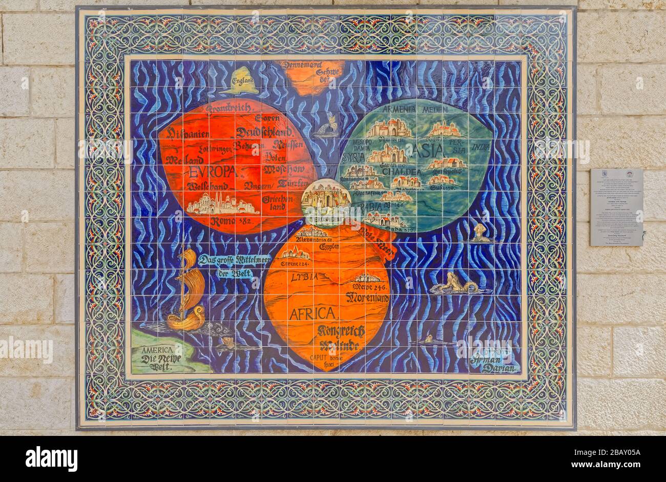 Riproduzione di mappe di trifoglio in Piazza Safra Gerusalemme Foto Stock