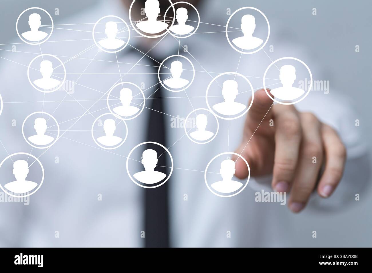 Un concetto di unità e lavoro di squadra Foto Stock