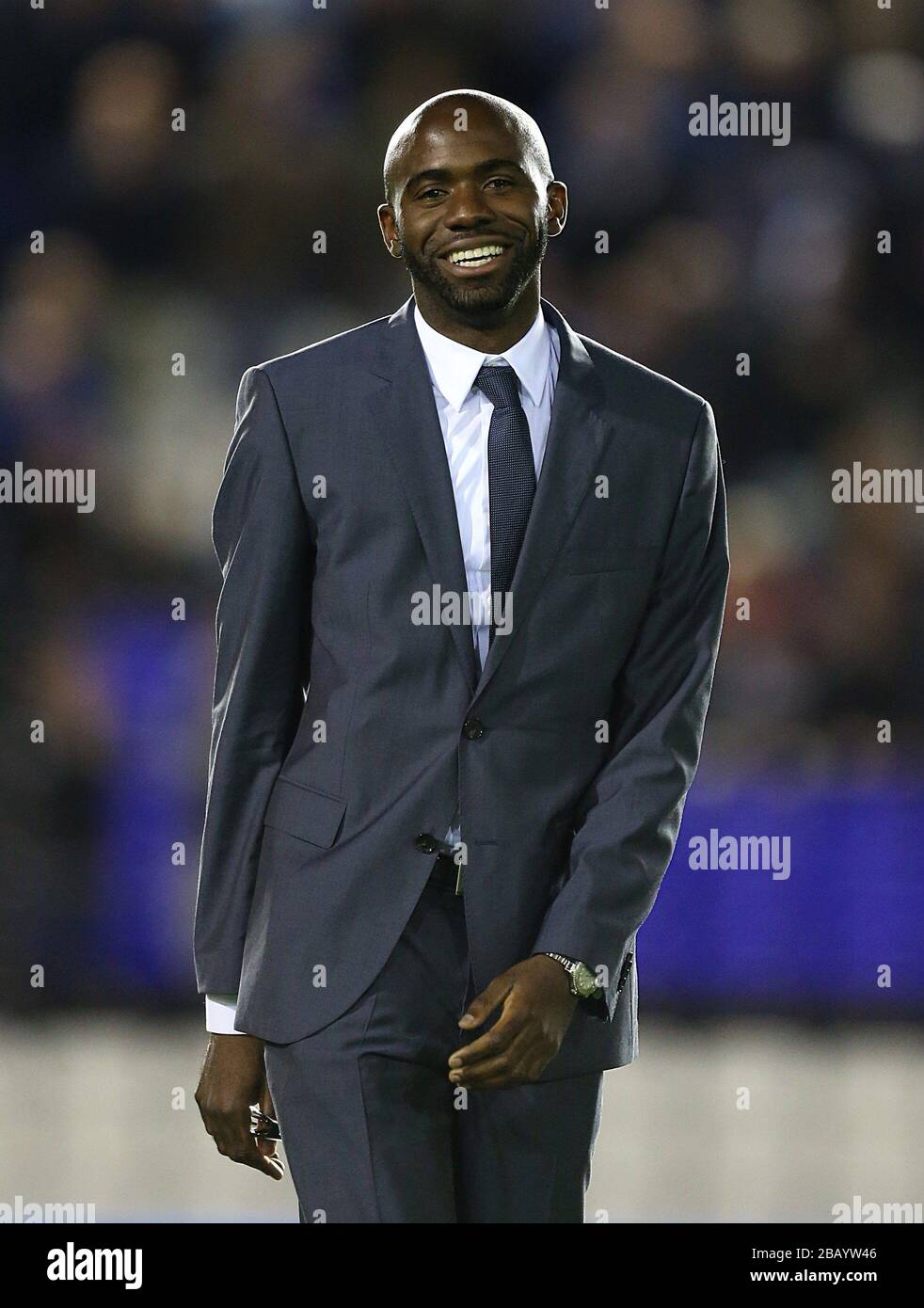 Ospite d'onore Fabrice Muamba a metà tempo Foto Stock