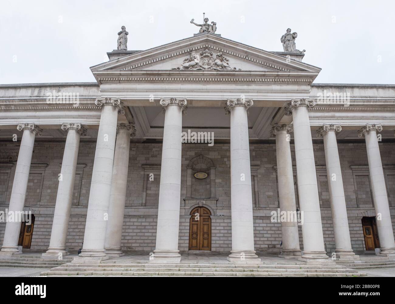 Il Parlamento europeo di Dublino ha ospitato la Banca d'Irlanda. Dublino, Irlanda Foto Stock