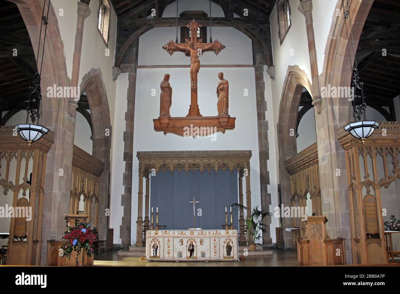 Chiesa di nostra Signora e San Nicola a.k.a Sailors Church, Pier Head, Liverpool, Regno Unito Foto Stock