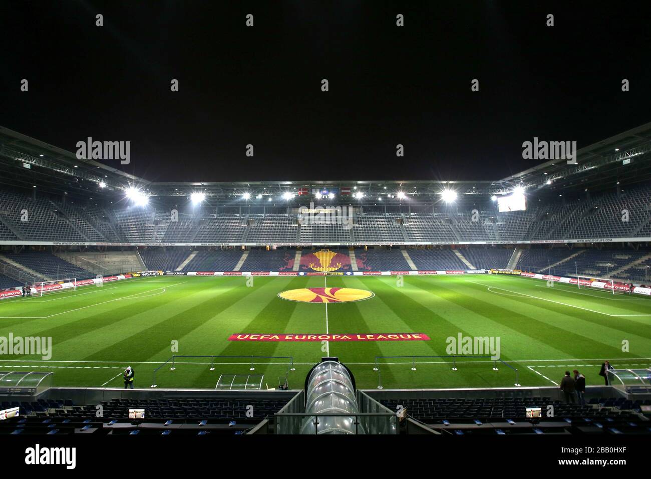 Una vista generale della Red Bull Arena, sede della Red Bull Salzburg Foto Stock