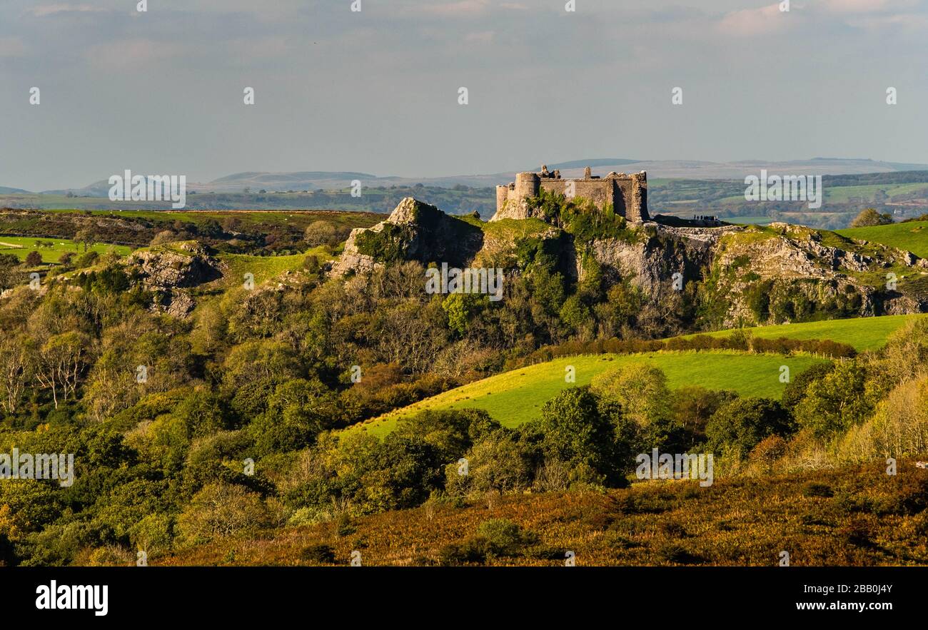 Carreg cennen castle Foto Stock