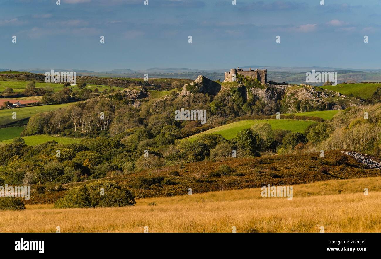 Careg Cennen Castle Foto Stock
