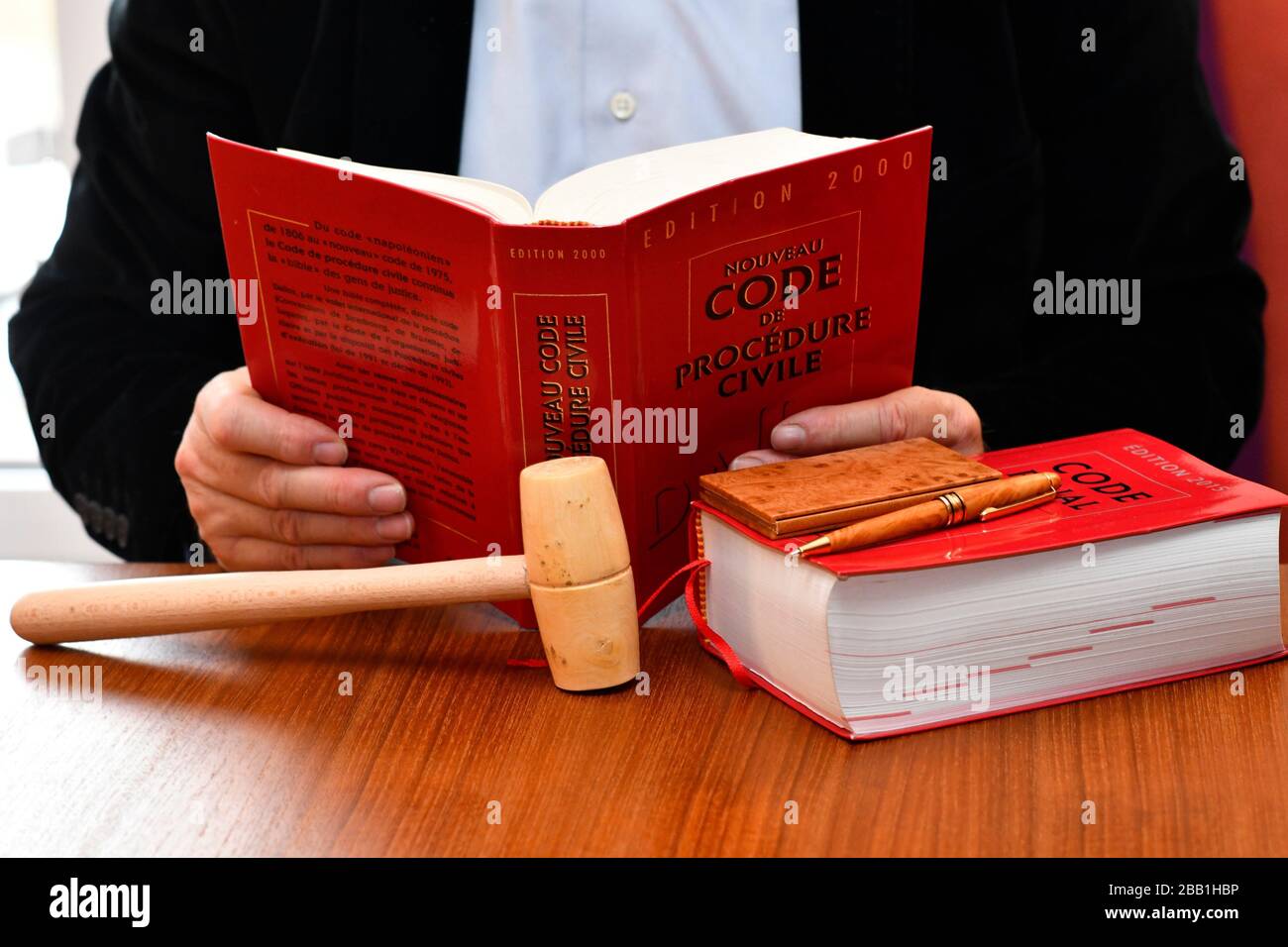 Codice di lettura MAN della procedura civile, Francia. Foto Stock
