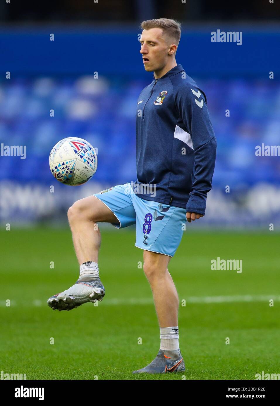 Jamie Allen di Coventry City durante la prima partita della Sky Bet League al St Andrew's Tillion Trophy Stadium Foto Stock