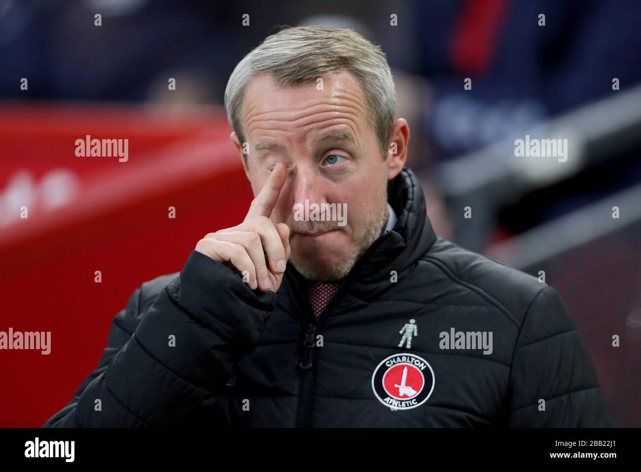 Charlton Athletic manager Lee Bowyer Foto Stock