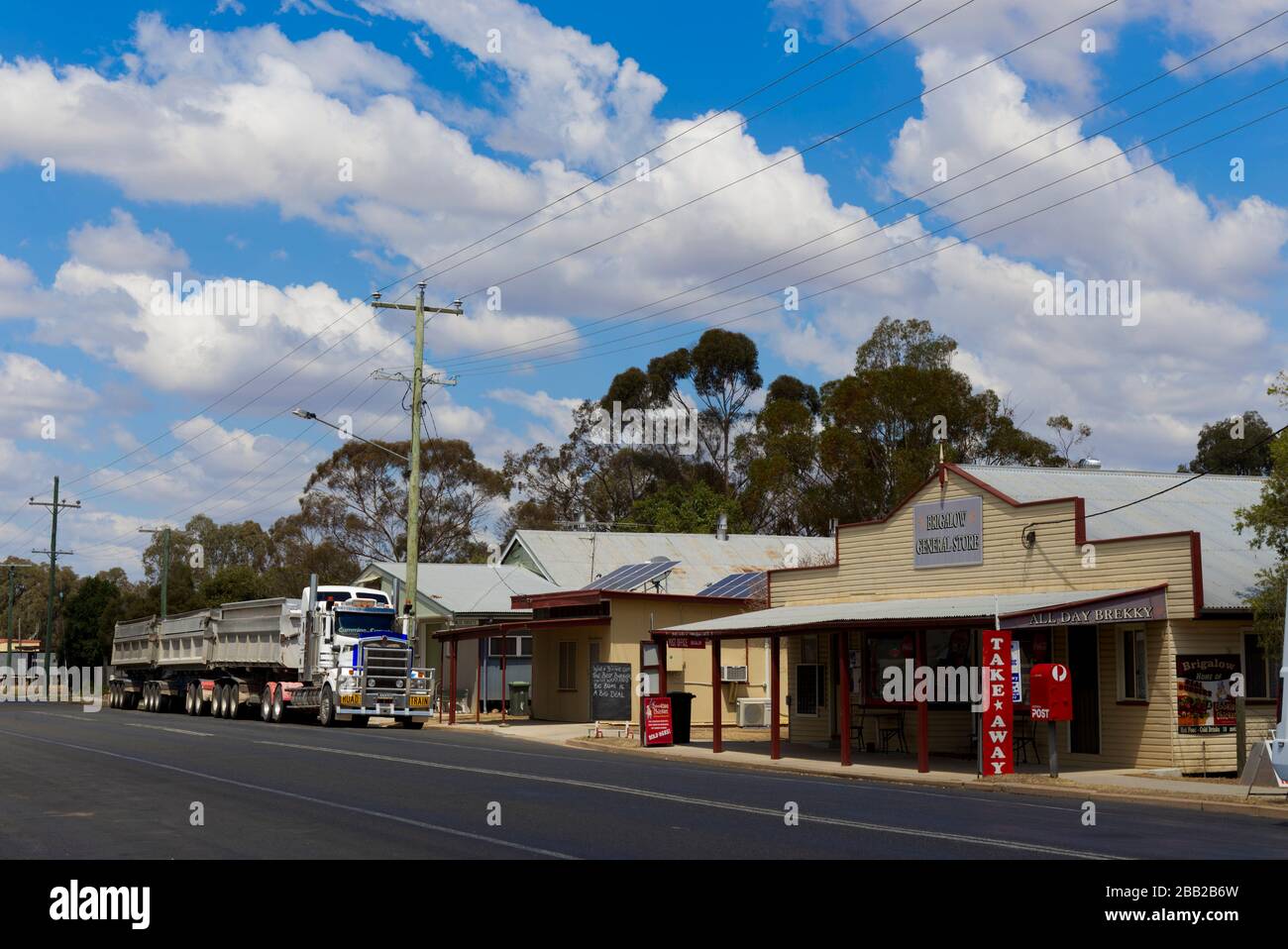 Negozi storici lungo Brigalow Darling Downs Queensland Australia Foto Stock