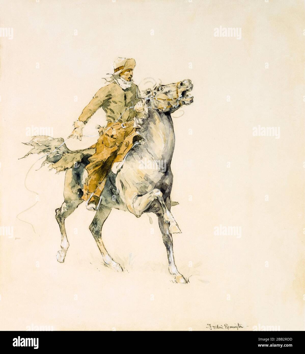 Frederic Remington, il cowboy, pittura, 1895-1899 Foto Stock